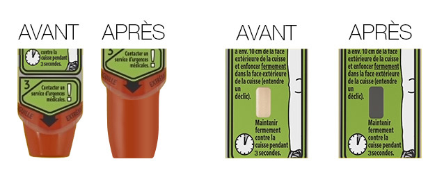 Auto injecteurs avant et après